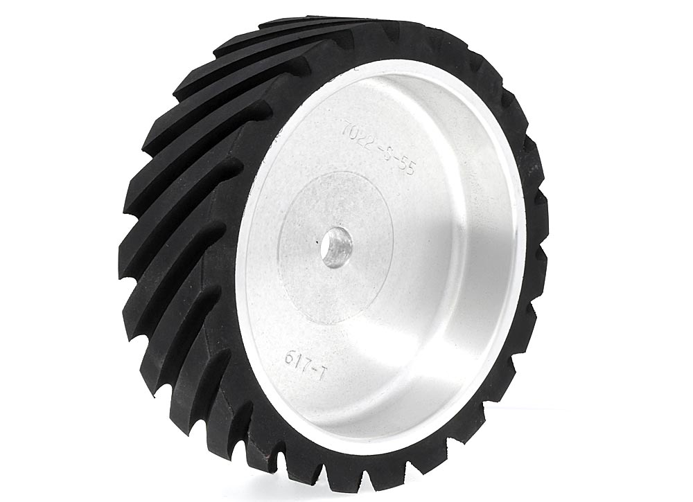 7022-S-55 - Serrated Contact Wheel, 7 x 2, 55 Duro.